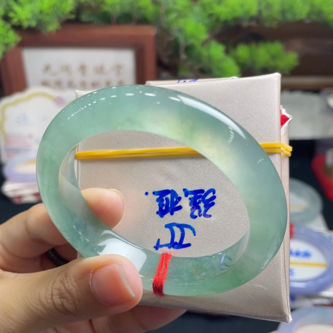 翡翠未镶嵌手镯14号 55+正圈 啤酒瓶0包容