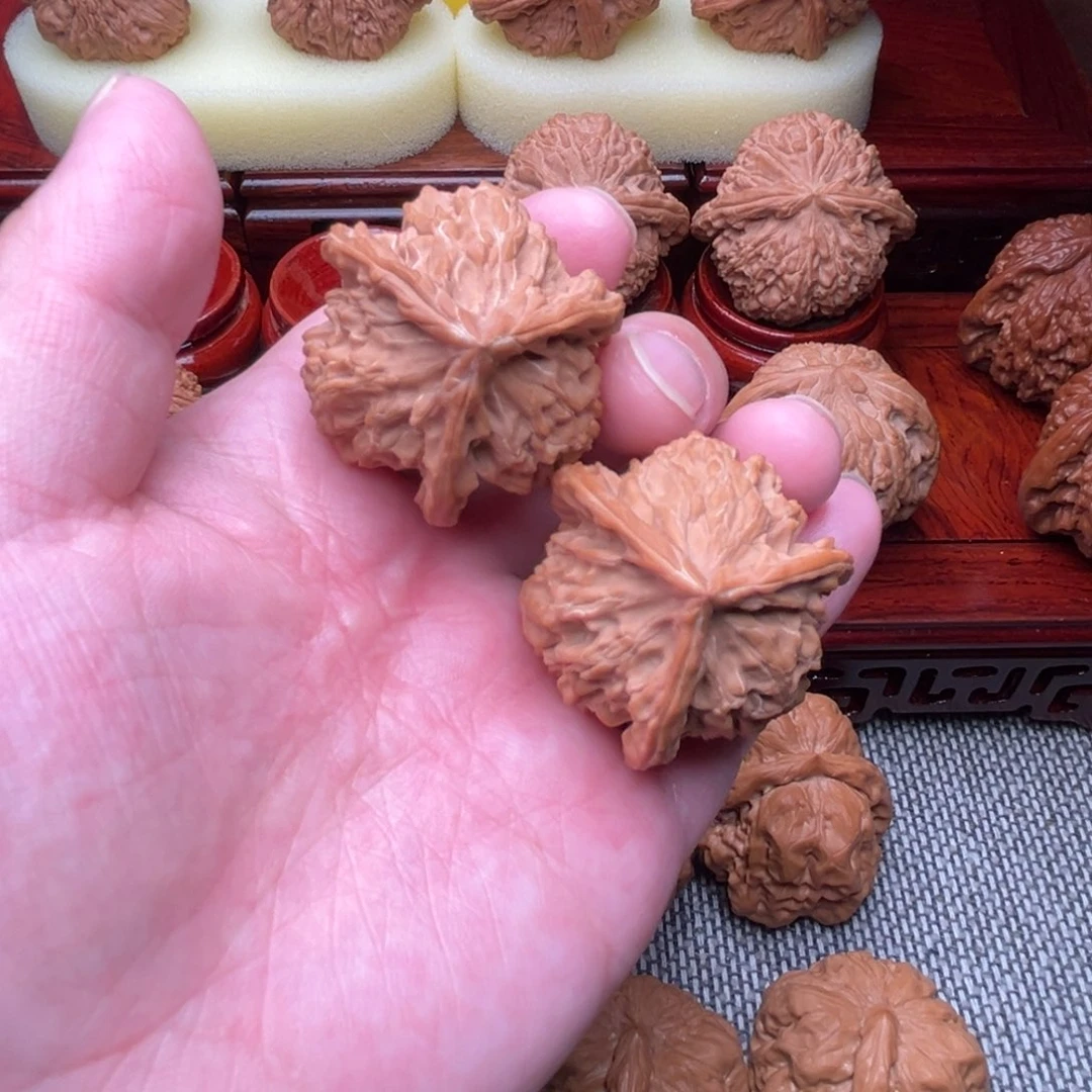吊坠文玩核桃盘山三棱40尺全品