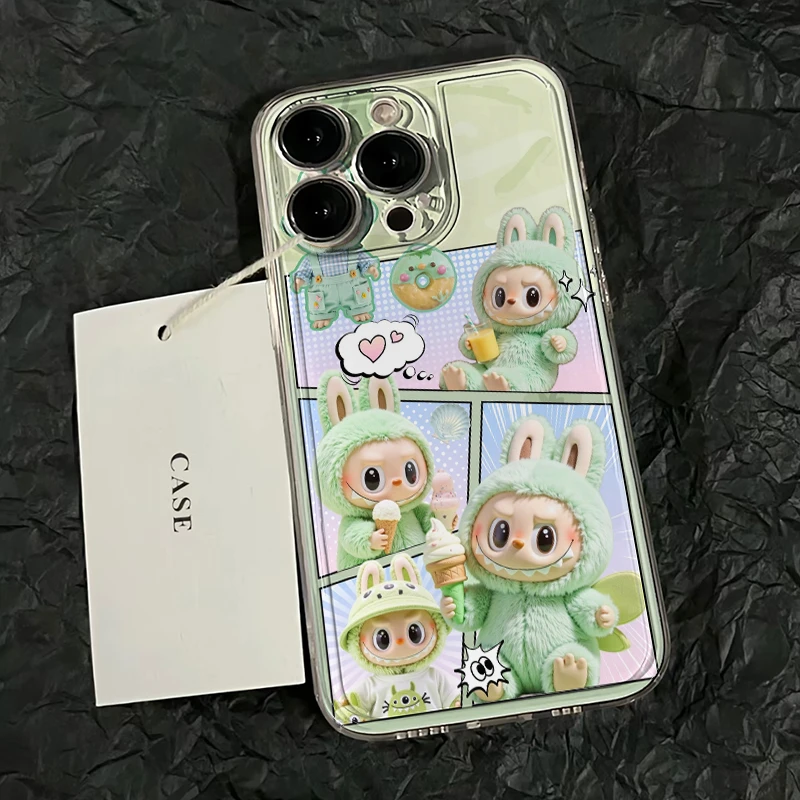 薄荷绿拉布布苹果16手机壳小米华为三星OPPO魅族vivo适用一加iQOO
