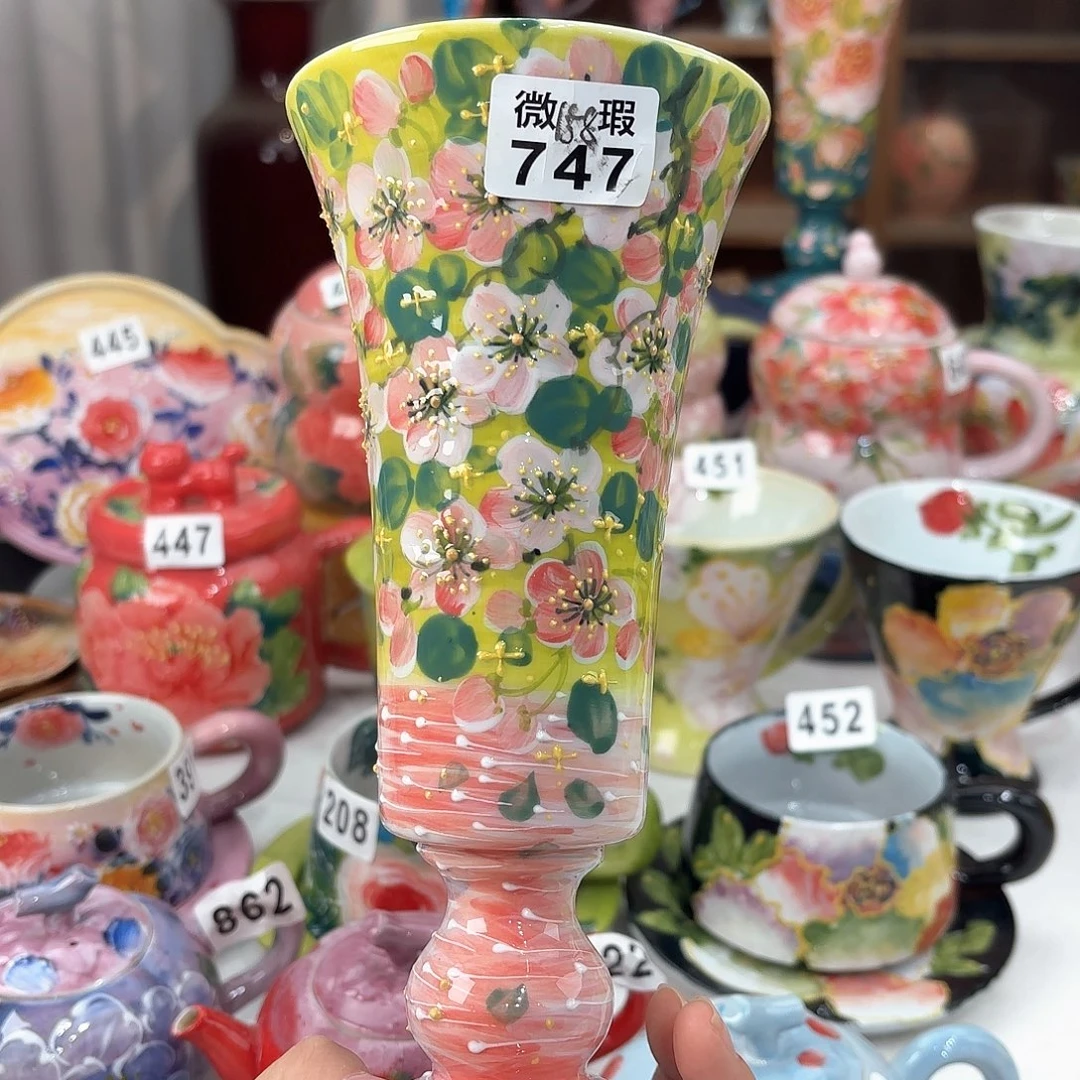 景德镇手绘高温釉下彩陶瓷茶具