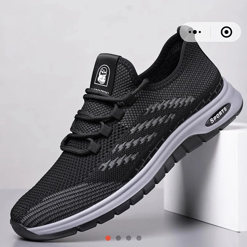 【2025春夏爆款】男士飞织透气网面休闲轻跑步运动鞋防滑防臭