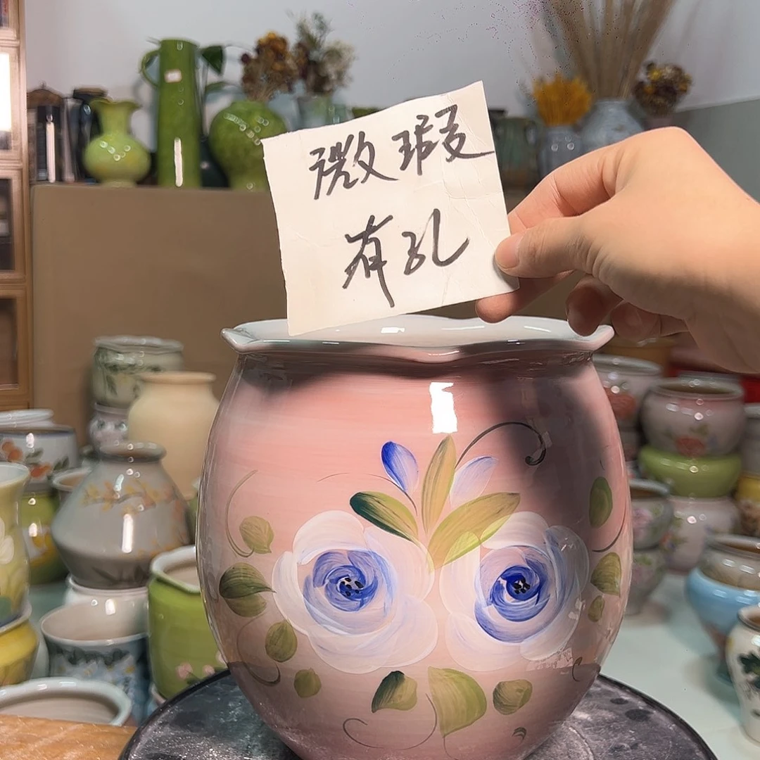 景德镇陶瓷花盆瑕123