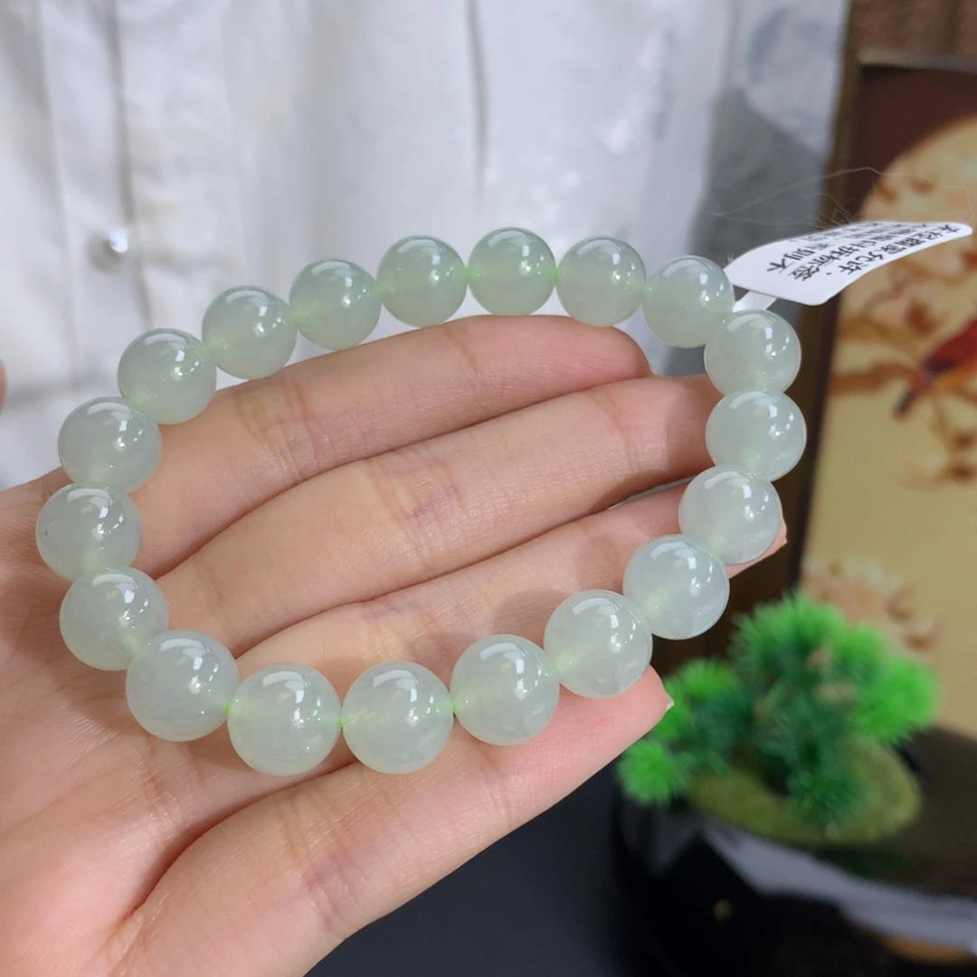 未镶嵌手串翡翠卡10冰润淡晴底
