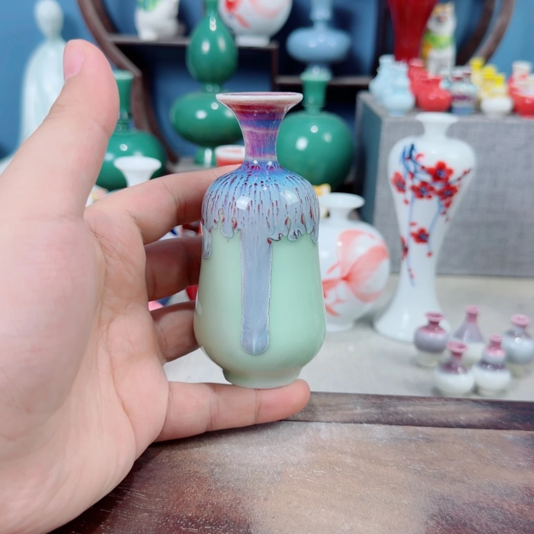 陶瓷手工小花器摆件