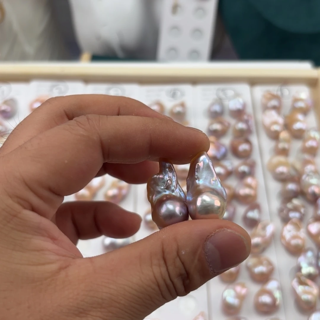 零***杉银S925镶嵌淡水珍珠耳饰