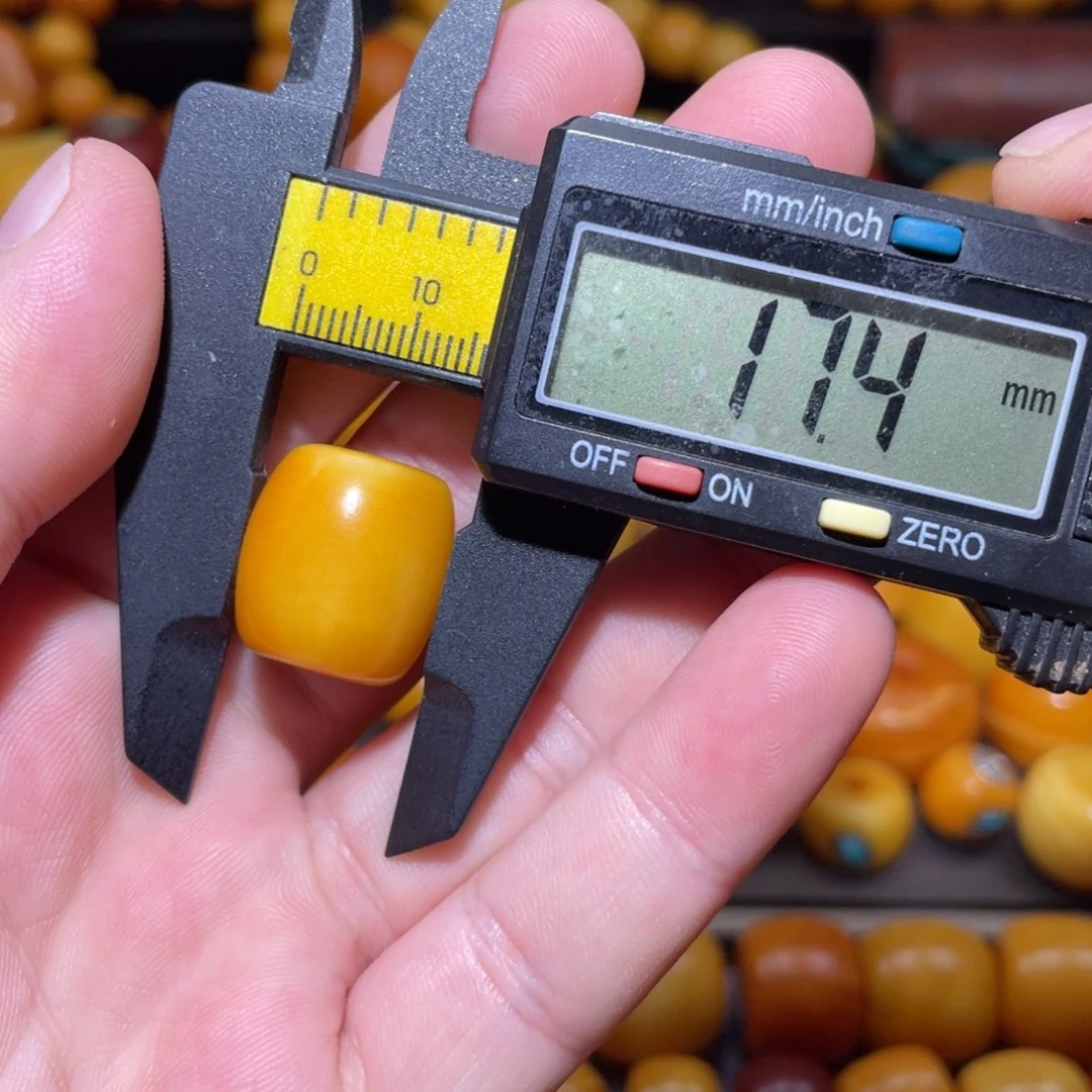 琥珀未镶嵌裸石桶珠