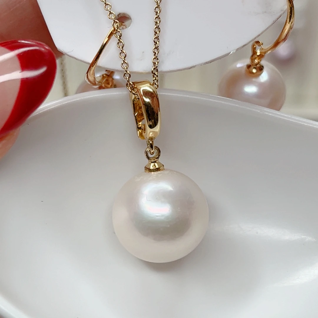 合金淡水珍珠吊坠(赠链)