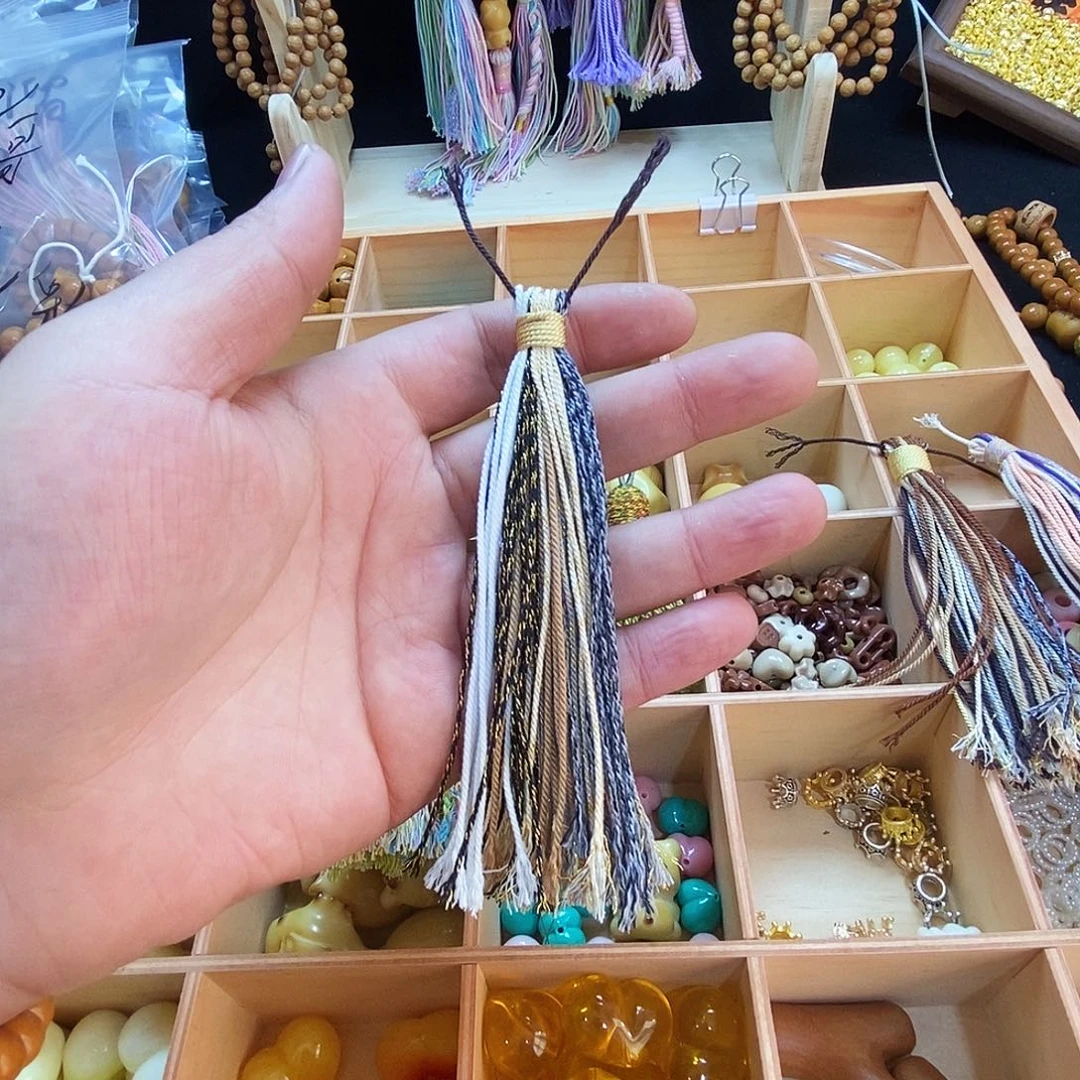 达***翁吊坠猴头核桃流苏配饰手工