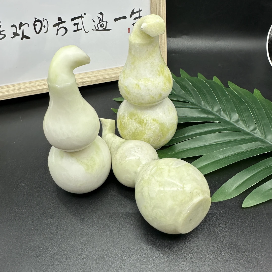 杨记爆款天然岫玉打磨精品手把葫芦多样性发货其中之一