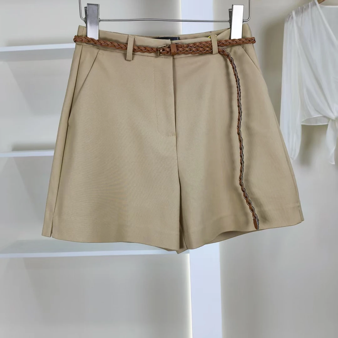 麦迪尚品【白LY】50424151 夏季休闲卡其小短裤品牌撤柜女装