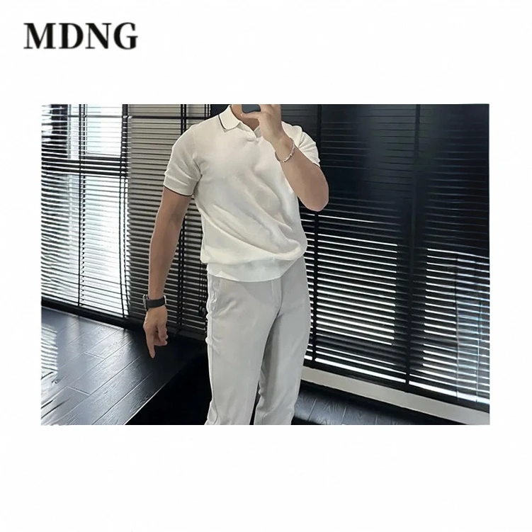 MDNG新款男士Polo衫夏季商务休闲薄款透气百搭男装宽松高级感短袖