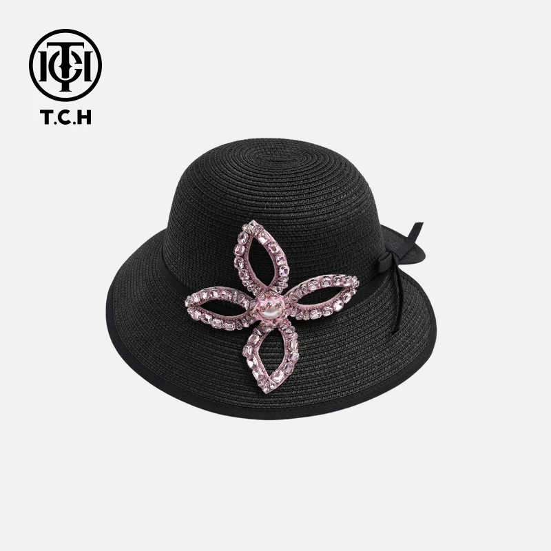 TCH私服烫钻工艺时尚休闲百搭气质简约帽子女T75C41E1002轻奢tch