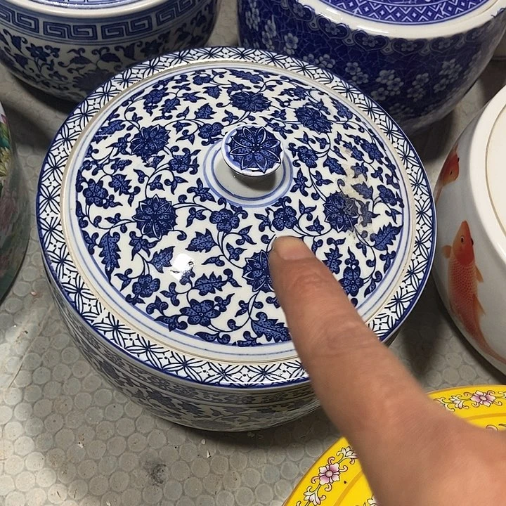 瓷片景德镇陶瓷罐5斤