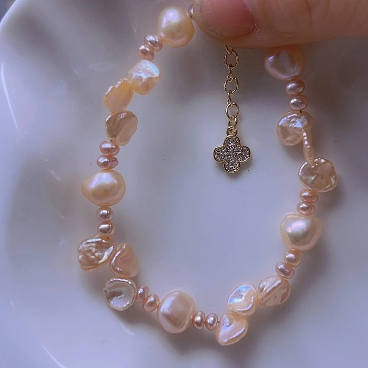 淡水珍珠手绳合金