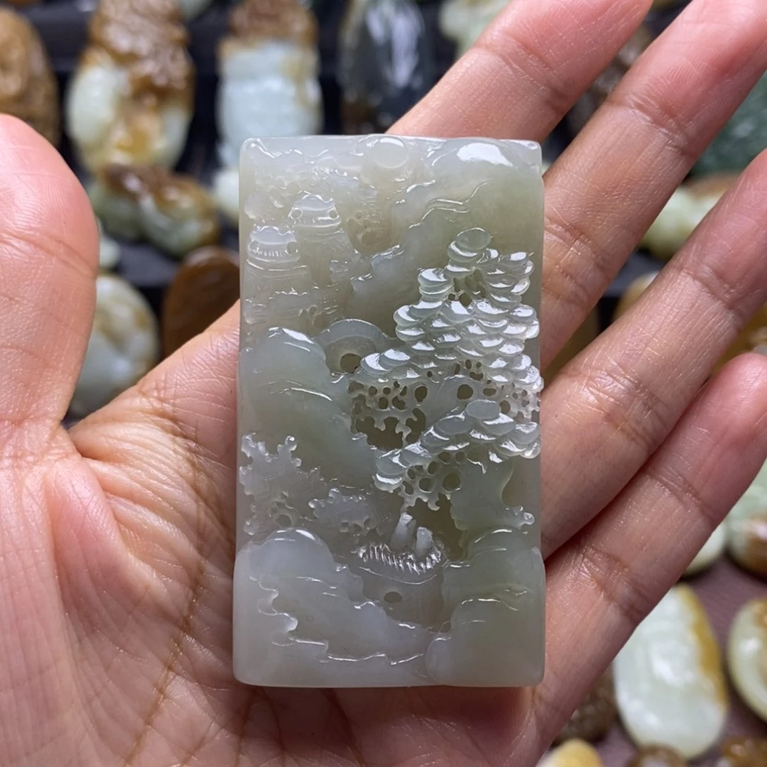 吊坠(不含链)未镶嵌和田玉（糖玉）