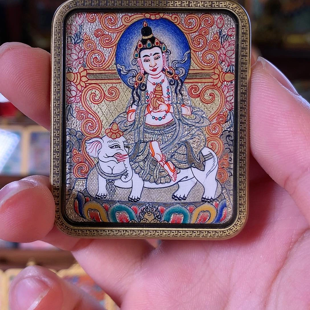 吊坠福利款热贡纯手绘普贤