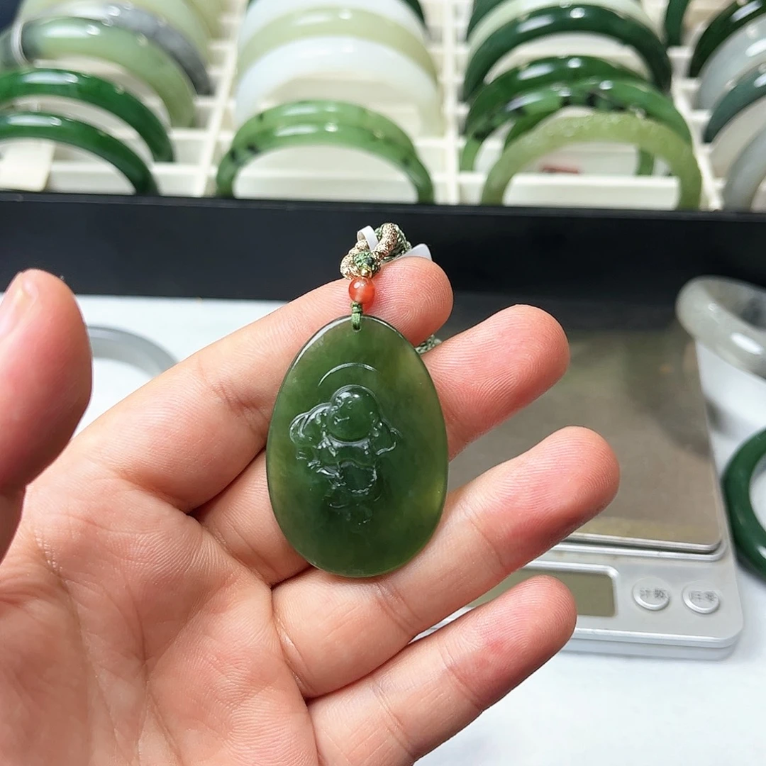 和田玉未镶嵌吊坠(不含链)15