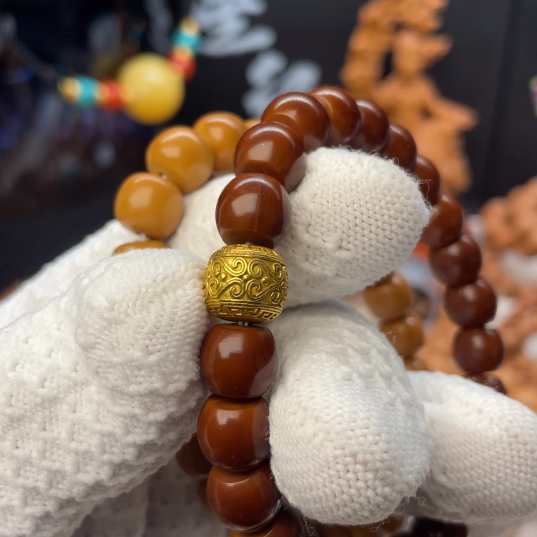 猴头核桃手串猴头金配饰