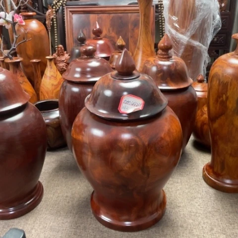 大果紫檀（缅甸花梨）卧**士罐子