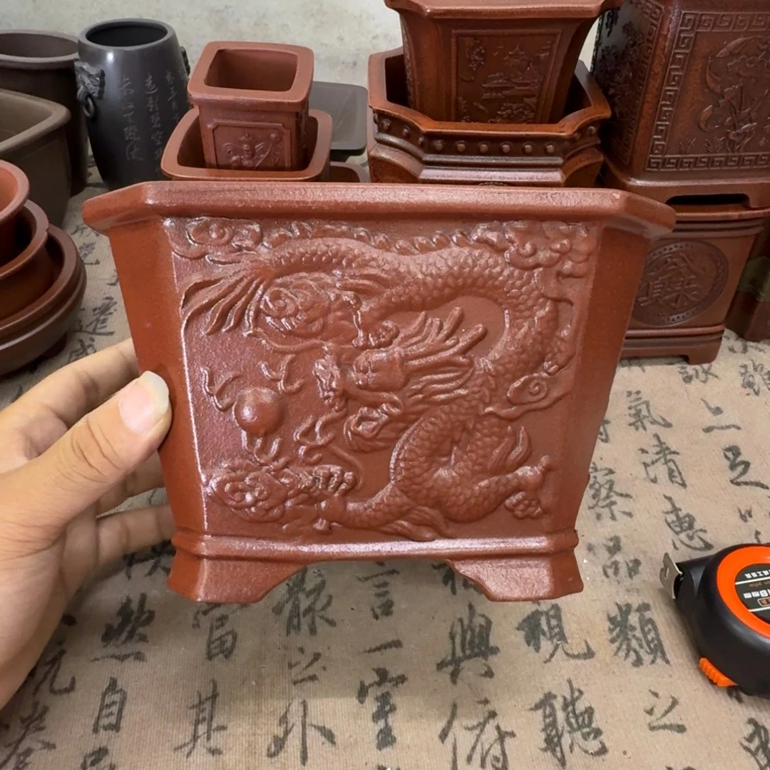 紫砂花盆17x11.5内经紫砂花盆