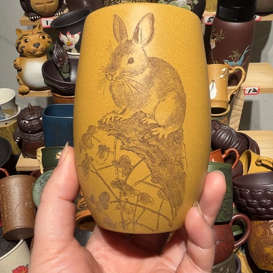 紫砂茶杯宜兴紫砂主人杯