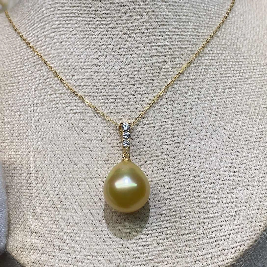 √***3银S925镶嵌海水珍珠颈饰