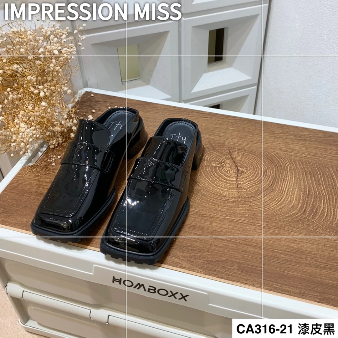 （CA316-21）时尚百搭包头半拖鞋