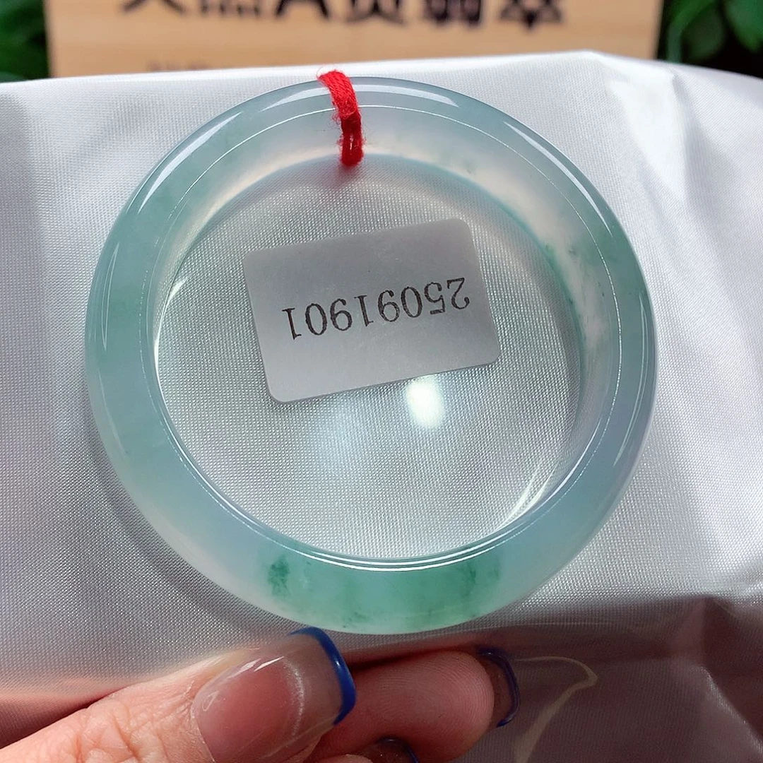 未镶嵌手镯翡翠95号，天然A货翡翠手镯