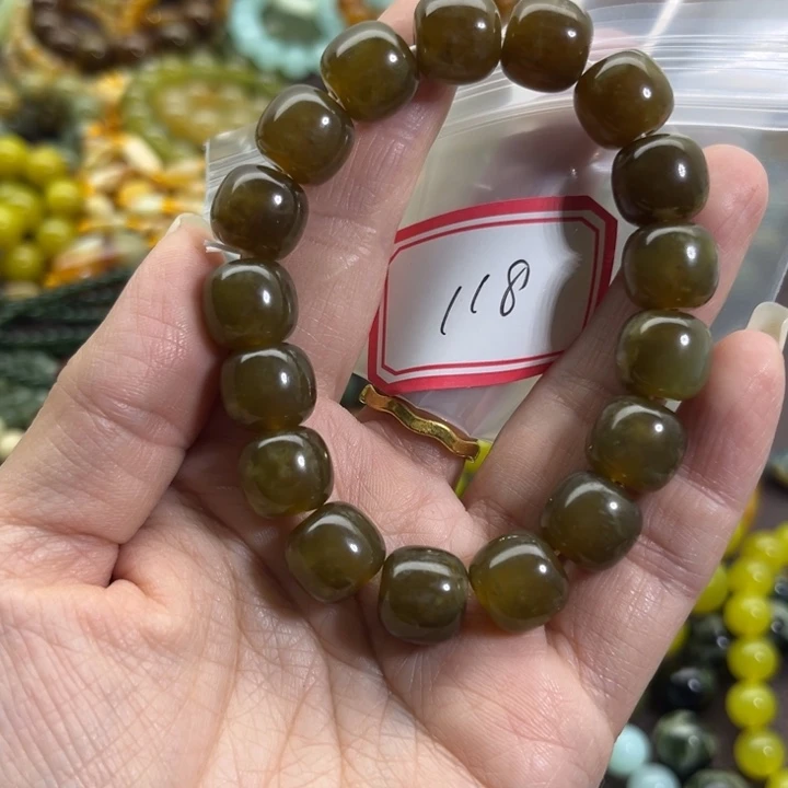 蛇纹石玉未镶嵌手链