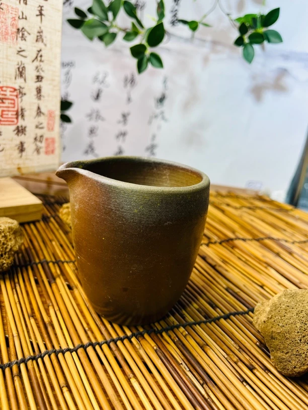 细泥公道杯落灰窑变手工功夫茶云南腾冲火山泥柴烧软化水