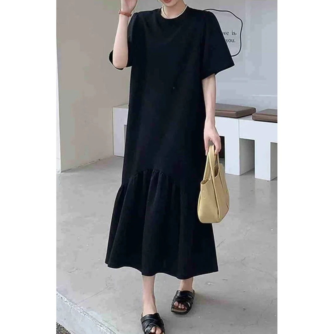 新品韩系百搭休闲连衣裙88018
