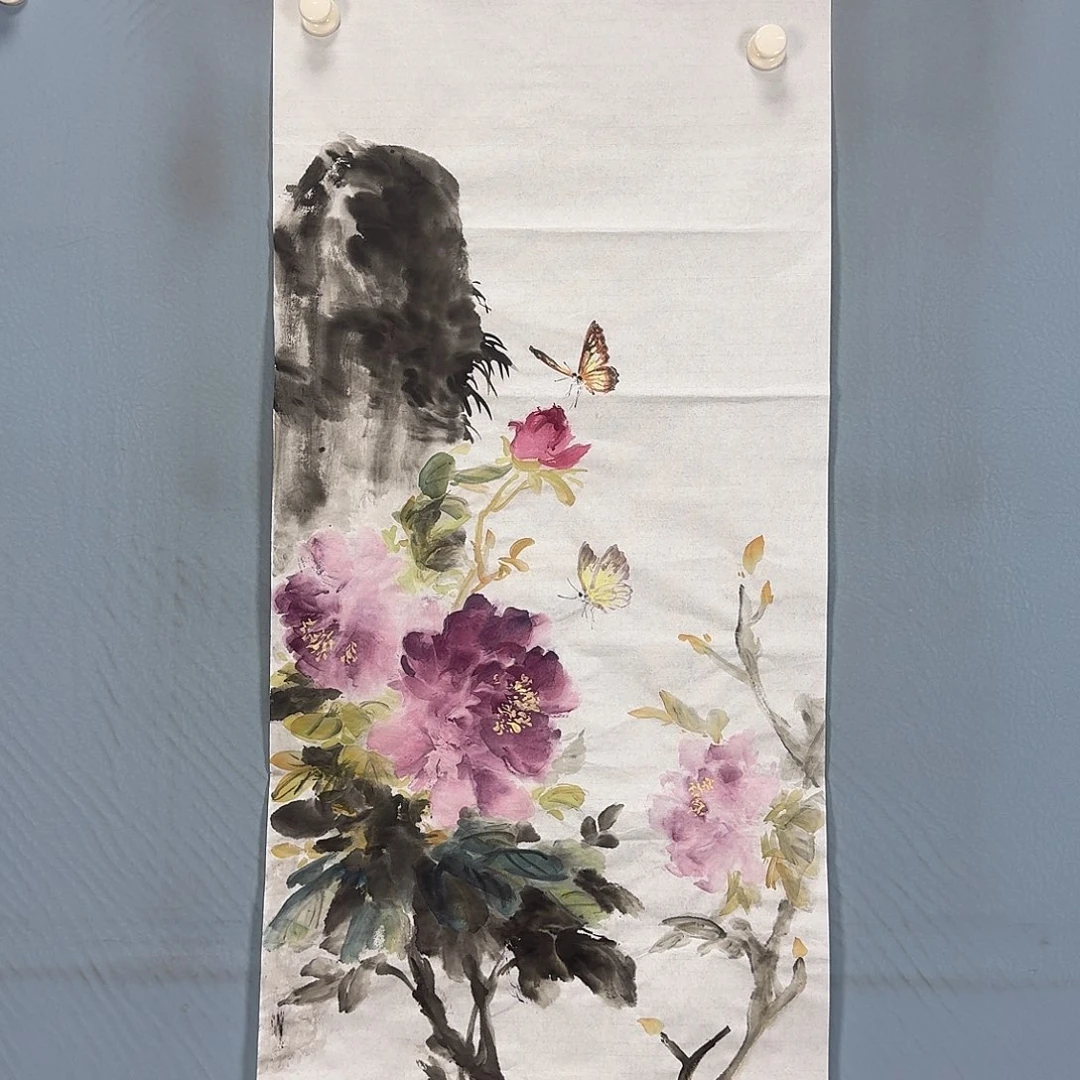 国画645 牡丹一如你的青花