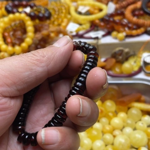 手串琥珀未镶嵌谢*三手串