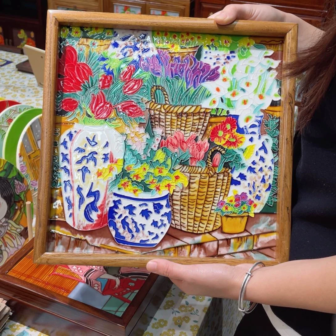 【闪购商品】陶瓷33.33陶瓷花篮挂画款