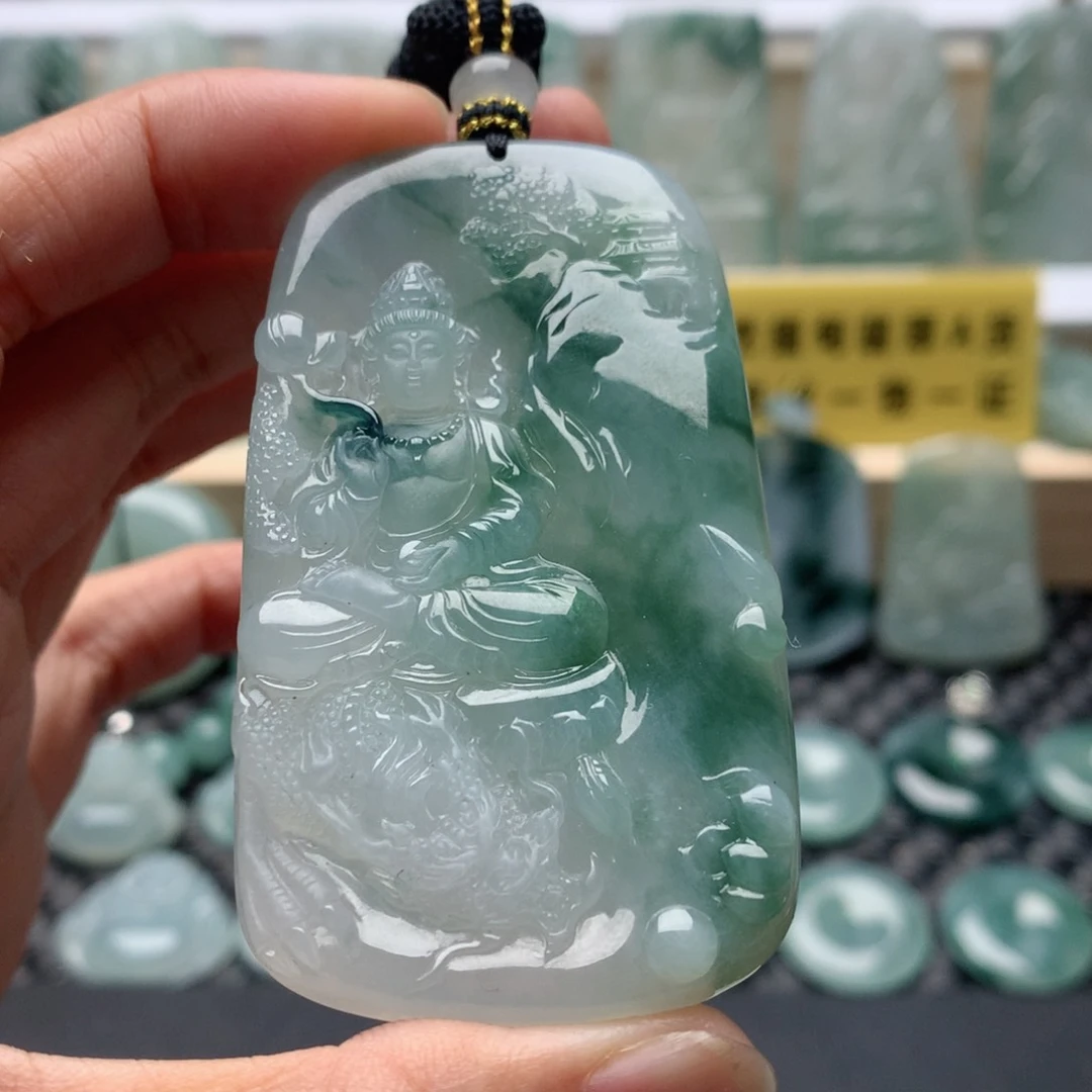 翡翠未镶嵌颈饰用****3观音