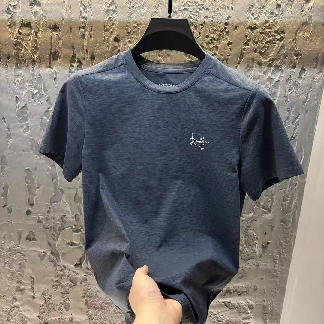 i茑竹节2025夏季男士新款短袖情侣款时尚运动