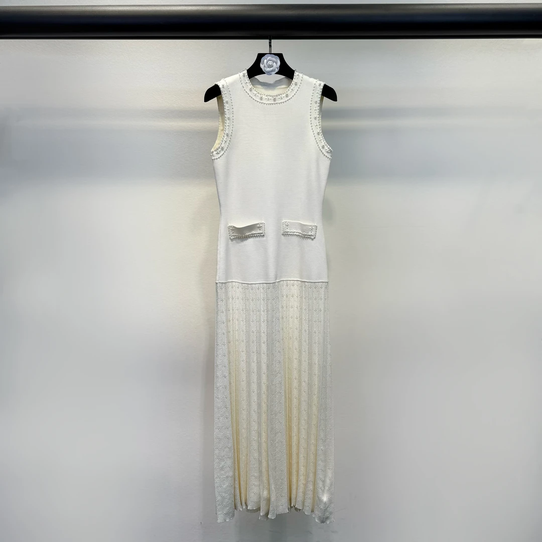 「DAYAO」25s【春日限定】2025春夏轻奢女装针织长款连衣裙WYS25333