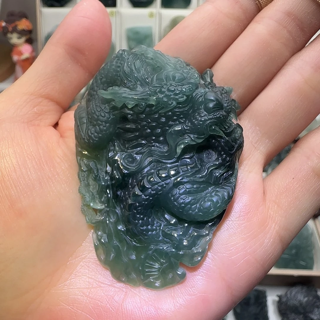 定制翡翠未镶嵌大威天龙翡翠定制