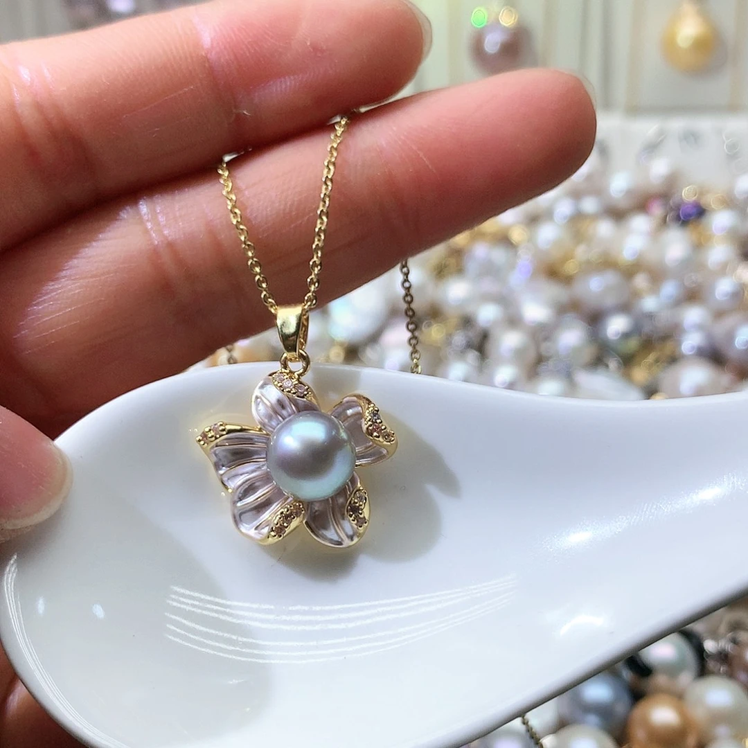 淡水珍珠颈饰合金