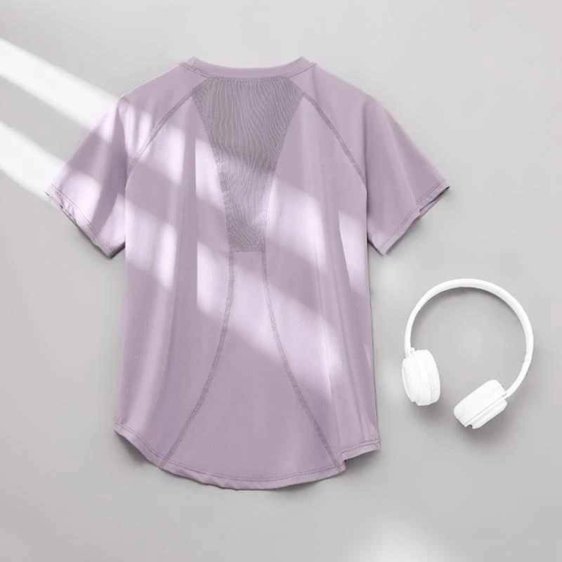 健身服女短袖夏季2025新款瑜伽运动上衣跑步速干专业晨跑服高级感