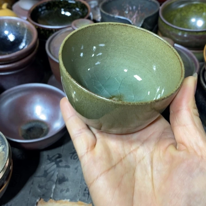 灵***溪茶盏建阳建盏微瑕柴烧