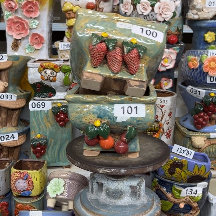 紫砂花盆粗陶材质多肉花盆