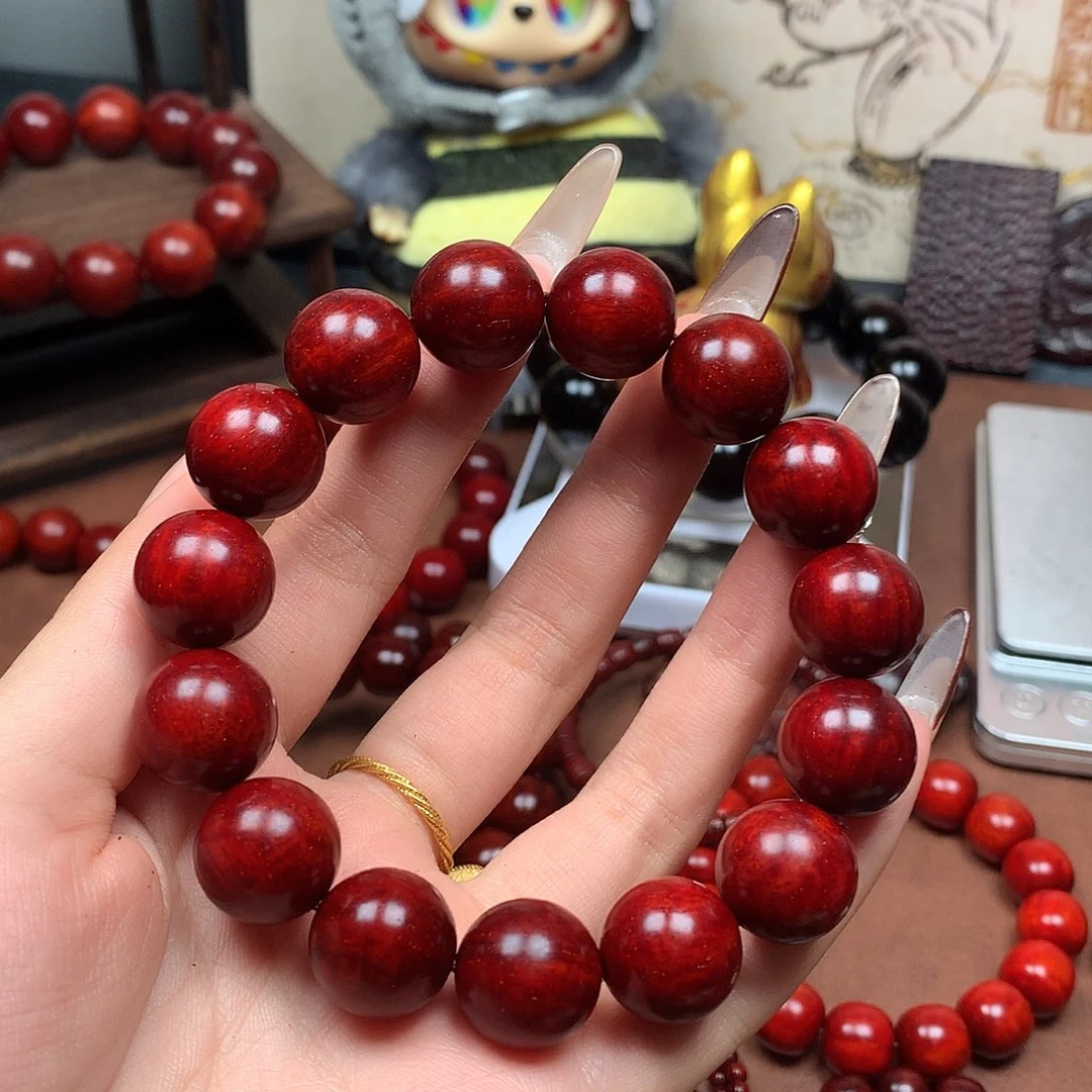 下***茶檀香紫檀（小叶紫檀）1.5鳞底金星