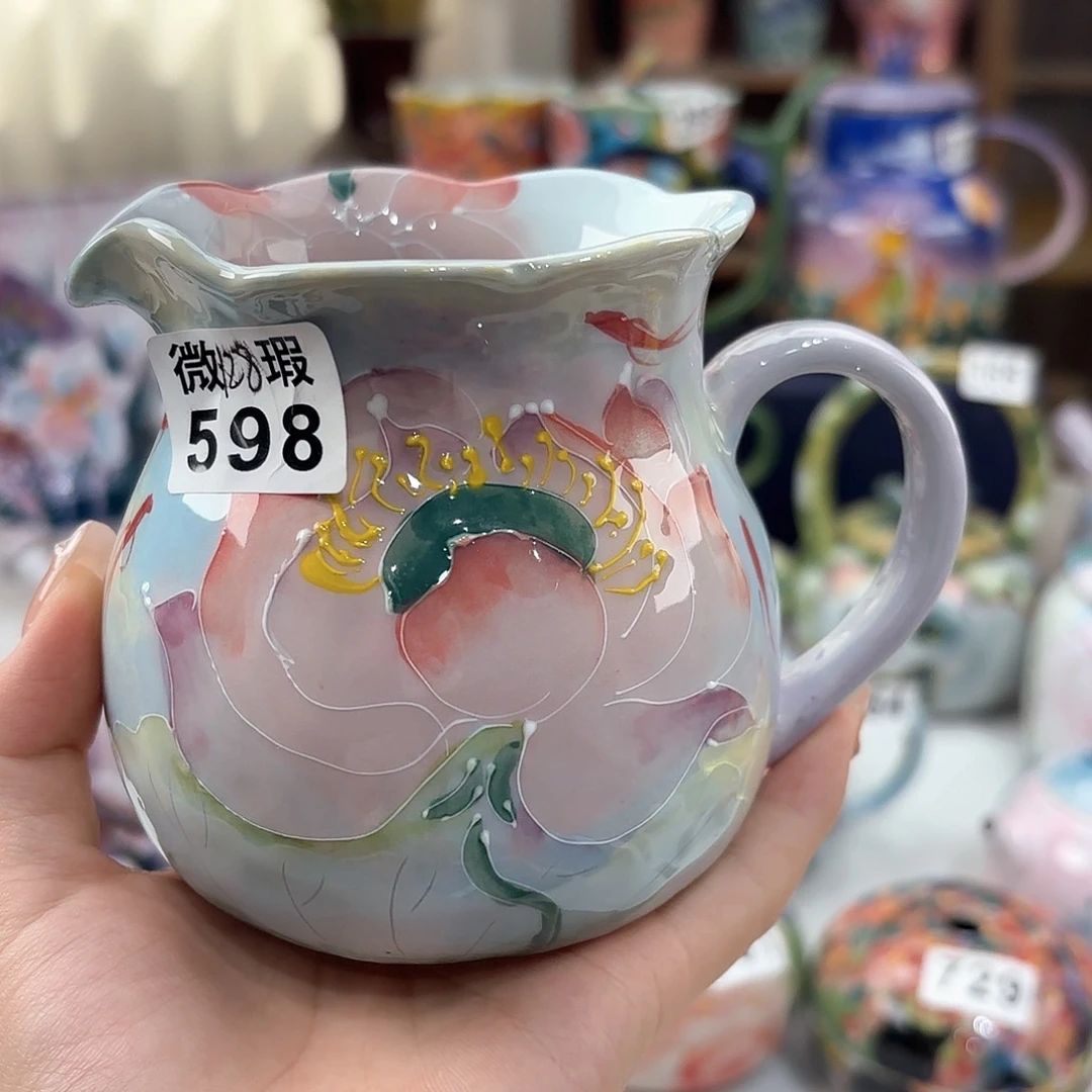景德镇手绘高温釉下彩陶瓷茶具