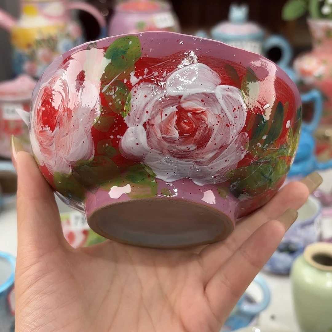 景德镇手绘高温釉下彩陶瓷茶具