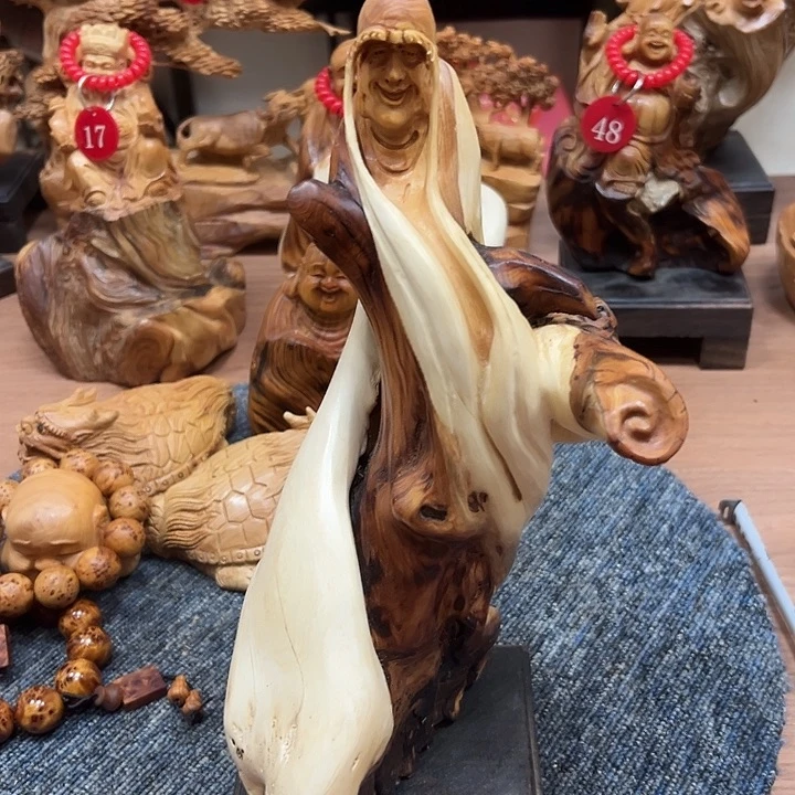 柏木太行崖柏手把摆件