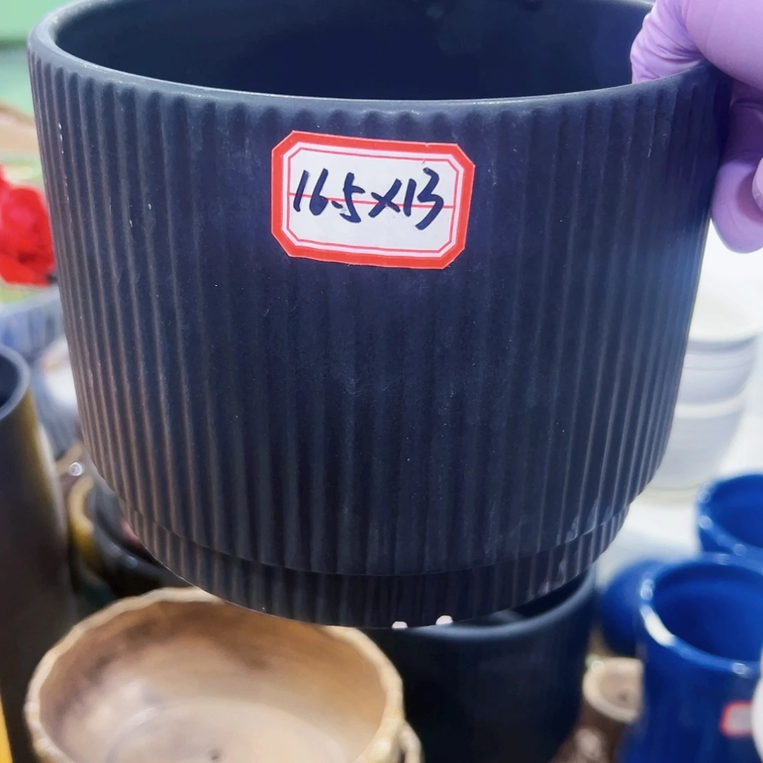 有孔外贸尾单陶瓷花盆凑单10米包邮