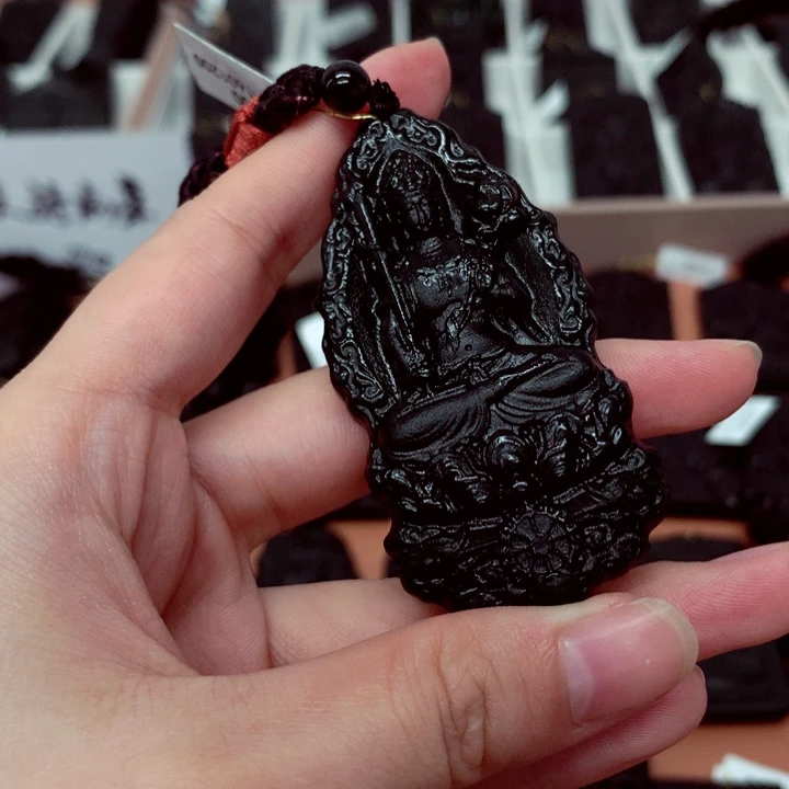 天然缅料a货钢琴黑特色题材挂件