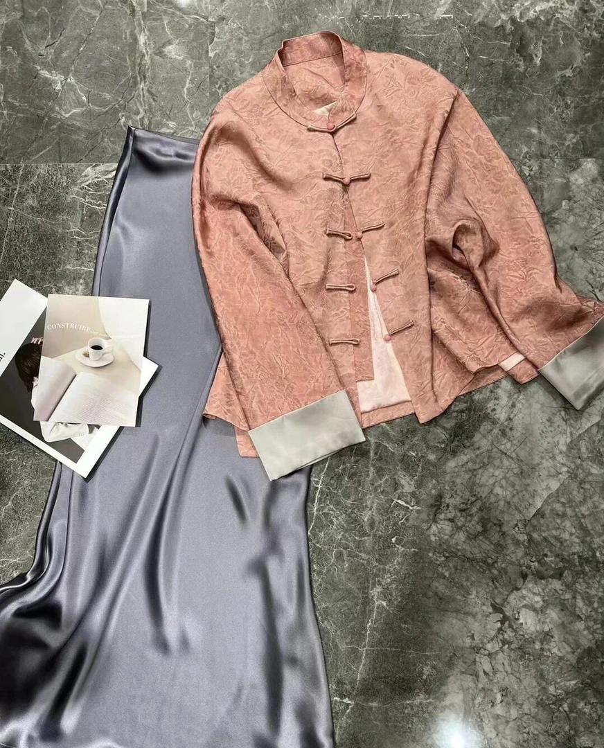 南油朱朱 新中式粉外套267