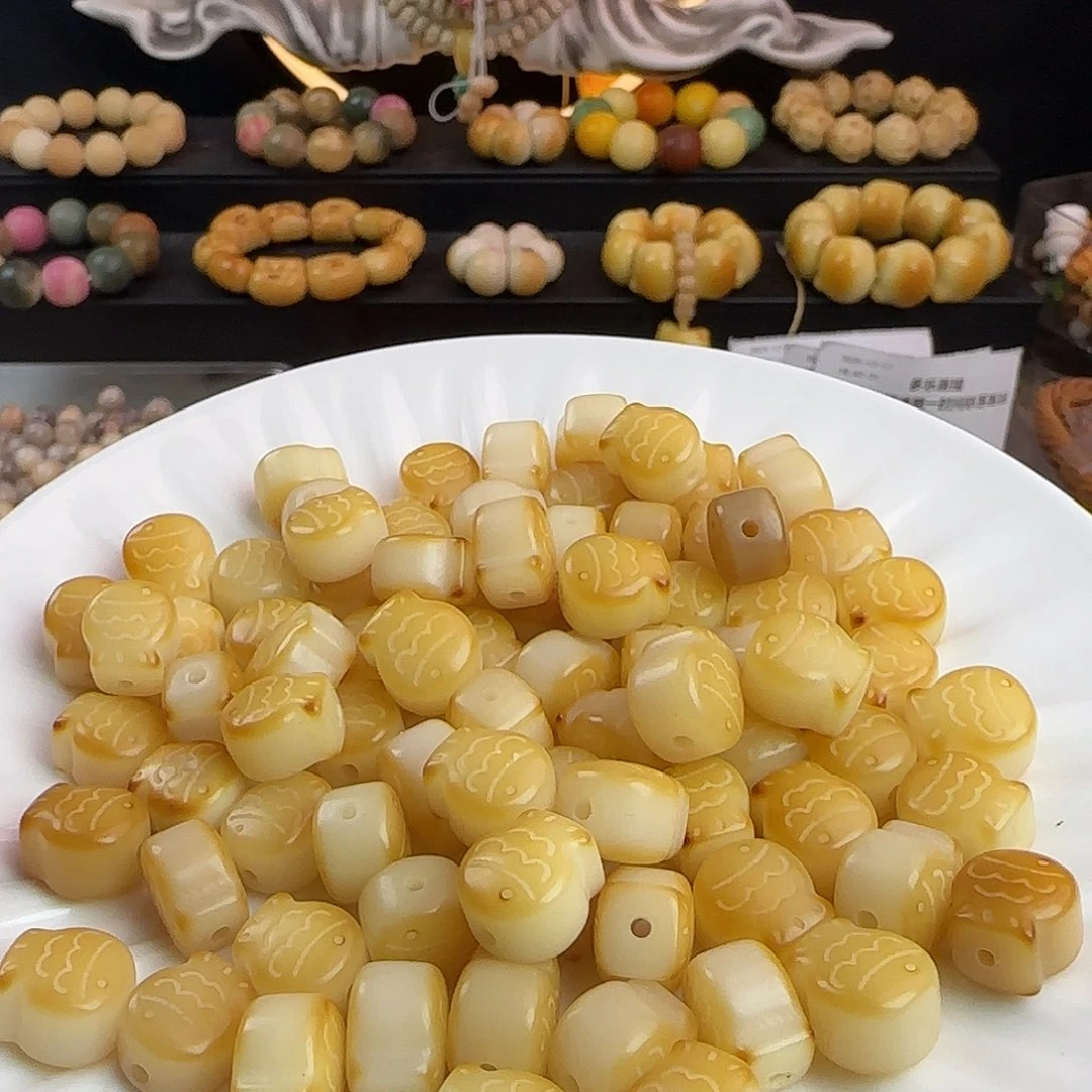 手串菩提根/象牙果卡13炭烤鱼饼100颗批发